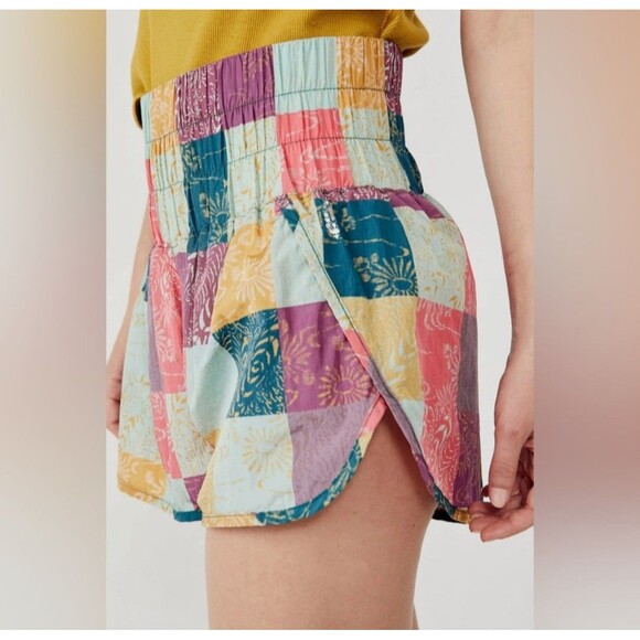 Free People Movement Rose Water Combo Way Home Shorts Patchwork Boho XS - Picture 3 of 11